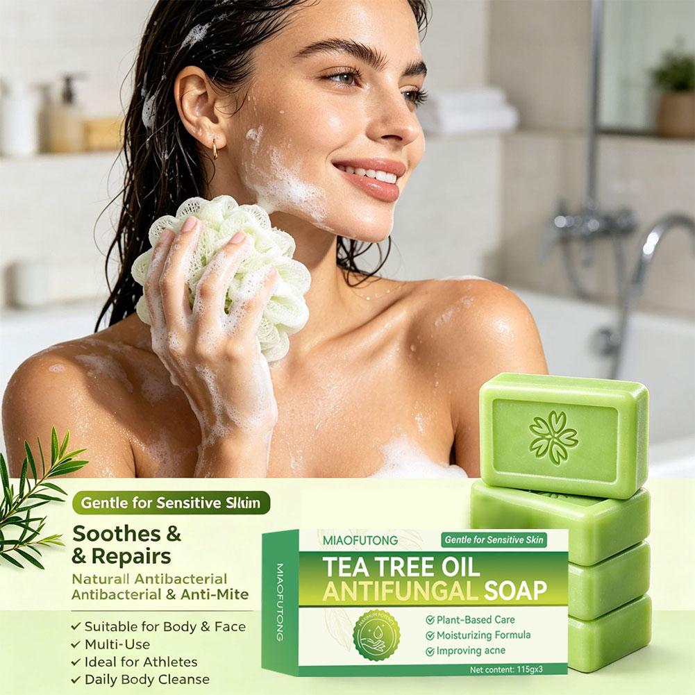 3 ชิ้นสบู่น้ำมันทีทรีสบู่ทำมือ - Herbal Wellness Tea บทวิจารณ์และราคา